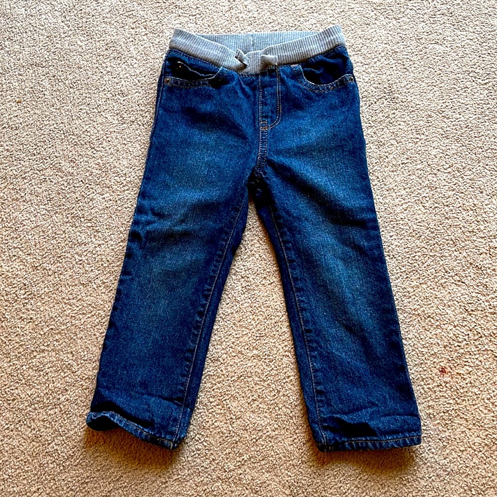 Elastic waistband jeans